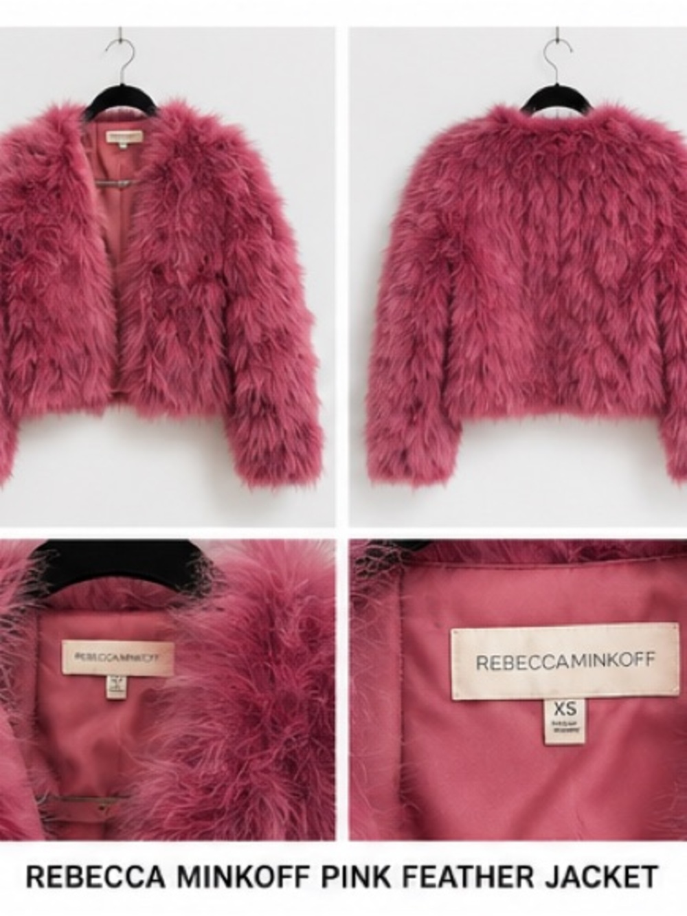 Rebecca Minkoff Dusty Rose Faux Fur Jacket